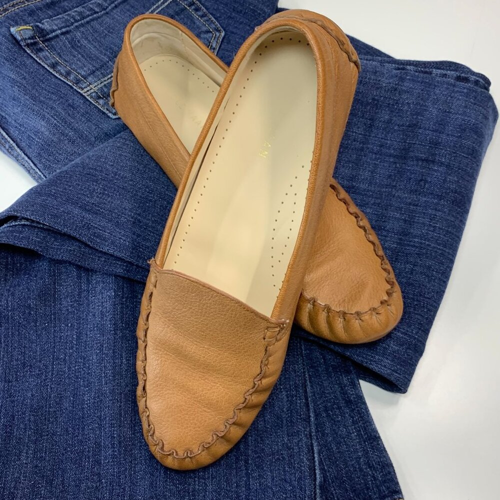 Cole Haan, Tan leather driving moc/flat, Women's size 8.5B (shoes only)